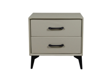 Picture of NORDICA 2-Drawer Bedside Table (Light Grey)