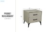 Picture of NORDICA 2-Drawer Bedside Table (Light Grey)