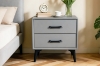 Picture of NORDICA 2-Drawer Bedside Table (Dark Grey)