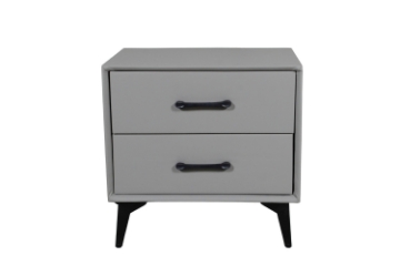 Picture of NORDICA 2-Drawer Bedside Table (Dark Grey)