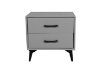 Picture of NORDICA 2-Drawer Nightstand (Dark Grey)