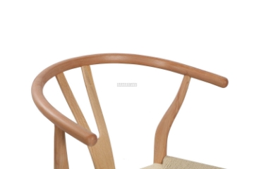 Picture of 21"×19.5"×31" WISHBONE Solid Wood Y Replica Chair (Natural Frame-Beige Seat) - Each