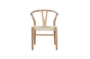 Picture of 21"×19.5"×31" WISHBONE Solid Wood Y Replica Chair (Natural Frame-Beige Seat) - Each