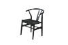 Picture of 21"×19.5"×31"  WISHBONE Solid Wood Y Replica Chair (Black Frame-Black Seat) - 2 Chairs in 1 Carton