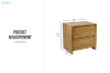 Picture of BRITTON 2-Drawer Australian Marri Hardwood Nightstand
