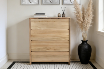 Picture of BRITTON 4-Drawer Australian Marri Hardwood Chest