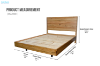 Picture of BRITTON Australian Marri Hardwood Floating Bed Frame in Queen/Eastern King Size