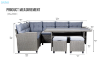 Picture of ALBANY Wicker Sectional Dining Outdoor Sofa Set