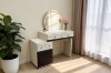 Picture of GLOW 3-Drawer Extension Dressing Table with LED Mirror and NOOK Makeup Stool Set