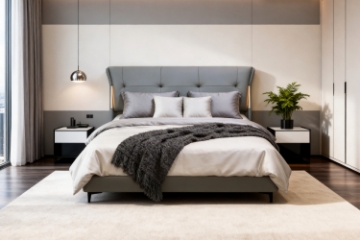 Picture of KIANA Air Leather Bed Frame with Integrated Touch LED Light in Queen/Eastern King Size