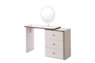 Picture of ELYSIA 3-Drawer 39.5"-63" Extension Dressing Table with LED Mirror