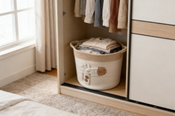Picture of 390-004 Off White Storage Basket