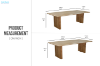 Picture of LINTON 82.5"/94.5" Australian Marri Hardwood Dining Table