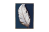 Picture of 357-013 Decorative Wall Art with Golden Frame (15.5"x23.5") - White Feather