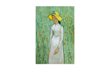 Picture of 367-005 Hand-Finished Canvas Decorative Wall Art (31.5"×47") - Girl in White (1890) by Vincent van Gogh