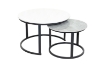 Picture of RADIUS Sintered Stone Table Top Nesting Coffee Table (Off White&Grey)