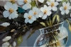 Picture of 357-010 Decorative Wall Art with Golden Frame (47"x23.5") - Bouquet