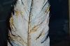 Picture of 357-015 Decorative Wall Art with Golden Frame (15.5"x23.5") - White Feather
