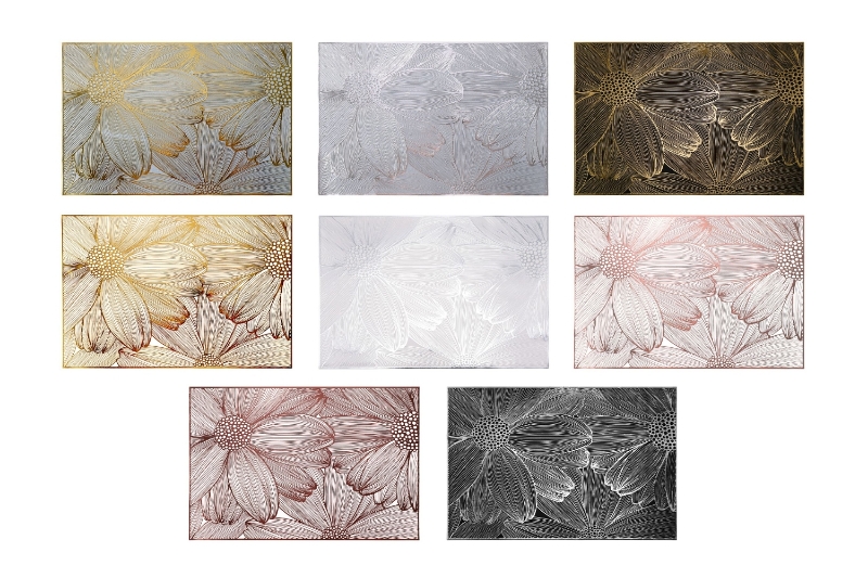 Picture of 371-013/014/015/016/017/018/019/020 Sunflower Placemat in White/Blue/Black