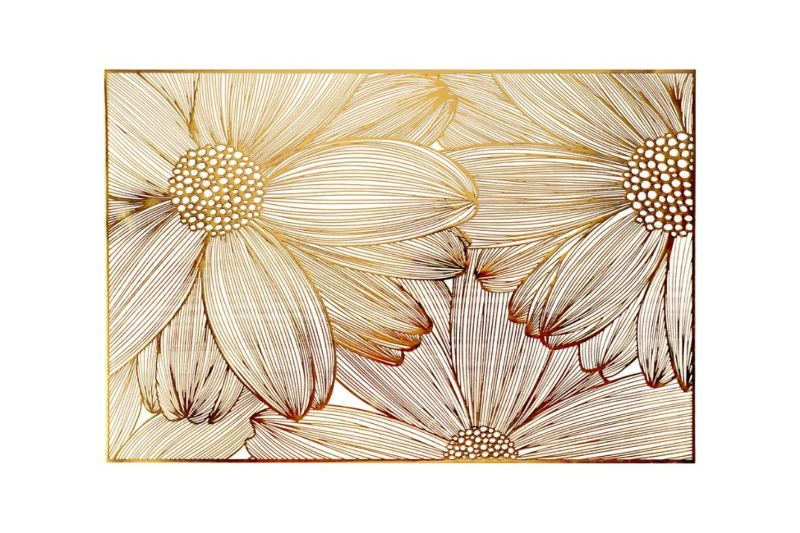 Picture of 371-013 Golden Sunflower Placemat in White (17.5"x12")