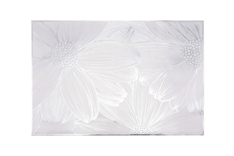 Picture of 371-014 Silver Sunflower Placemat in White (17.5"x12")