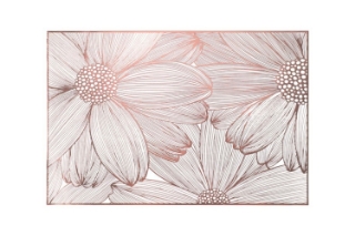Picture of 371-015 Pink Sunflower Placemat in White (17.5"x12")