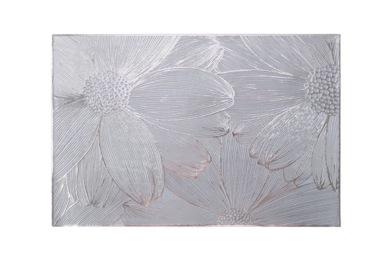Picture of 371-018 Silver Sunflower Placemat in Blue (17.5"x12")