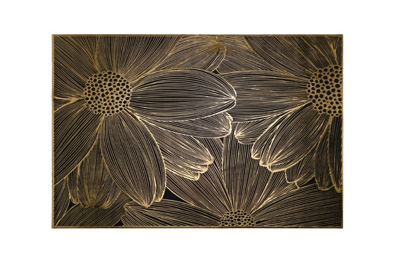Picture of 371-019 Golden Sunflower Placemat in Black (17.5"x12")