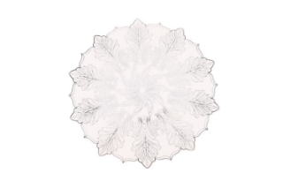 Picture of 371-022 Silver Feathers Placemat in White (15")