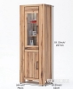 Picture of [FLOOR MODEL CLEARANCE] CARDIFF Tall & Narrow Display Cabinet *Solid European Oak & Made in Europe