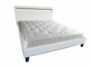 Picture of [FLOOR MODEL CLEARANCE] MOBBY White Faux Leather Platform Queen Bed with LED color changing