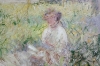 Picture of 367-012 Hand-Finished Canvas Decorative Wall Art (31.5"x47") - Woman Seated under the Willows (1880) by Claude Monet