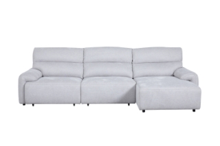 Picture of LUNOX Power Recliner Sectional Sofa with USB Type-C Ports (Beige) - Chaise Facing Right