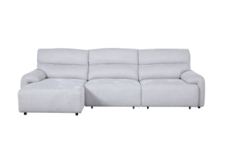 Picture of LUNOX Power Recliner Sectional Sofa with USB Type-C Ports (Beige) - Chaise Facing Left