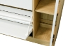 Picture of YORU 39.5" 1-Door 3-Drawer Shoe Cabinet  (Oak & White)