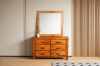 Picture of RIVERWOOD Rustic Pine 6-Drawer Dresser with Mirror