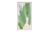 Picture of 368-002 Semi Hand Oil Painting Canvas Wall Art with Aluminum Alloy Frame (31.5"×63") -  Green Leaves