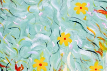 Picture of 389-005 Hand Oil Painting Canvas Wall Art with Black Frame(39.5"x39.5")