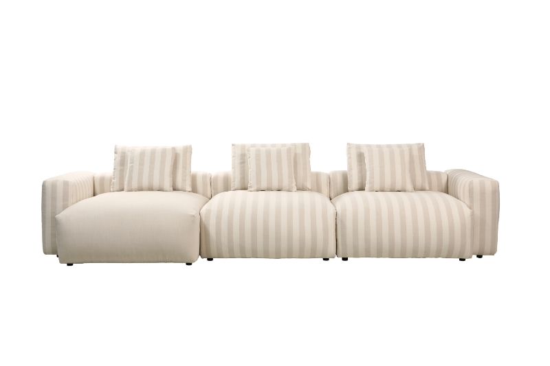 Picture of ROMINA Feather-Filled Modular Sectional Sofa Range - 3PC Combo Set (RAF Armchairx1 + Armlessx1 + Left Facing Chaisex1)