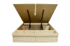 Picture of YORU Queen Size Bed Frame with Gas Lift Storage and Drawers