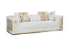 Picture of [FLOOR MODEL CLEARANCE] ANCONA 3 Seater Velvet Sofa (Beige)