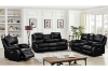 Picture of [FLOOR MODEL CLEARANCE] KEATON Armchair Leather Power Reclining Sofa (Black) 