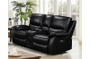 Picture of [FLOOR MODEL CLEARANCE] KEATON Armchair Leather Power Reclining Sofa (Black) 