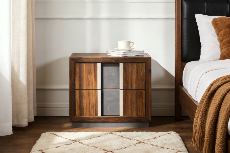 Picture of SANDRA  2-Drawer Nightstand (Walnut)