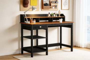 Picture of LOREN Writing Desk with Shelves