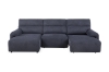 Picture of LUNOX Power Recliner Sectional Sofa/Sofa Bed with USB Type-C Ports (Dark Grey)