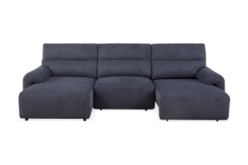 Picture of LUNOX Power Reclining Sectional Sofa/Slide out Sofa Bed with USB Type-C Ports (Dark Grey)
