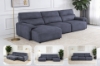 Picture of LUNOX Power Reclining Sectional Sofa/Slide out Sofa Bed with USB Type-C Ports (Dark Grey)