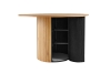 Picture of MESAS D47" Metal-Reinforced Pedestal Dining Table with Hidden Shelf