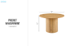Picture of MESAS D47" Metal-Reinforced Pedestal Dining Table with Hidden Shelf